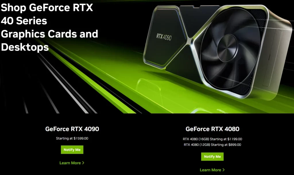 nvidia geforce rtx 40 graphics card prices on main website image 01